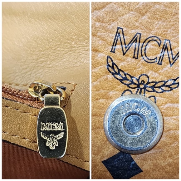 Authentic MCM Visetos Saddle/Crossbody Bag Brown - Picture 6 of 14